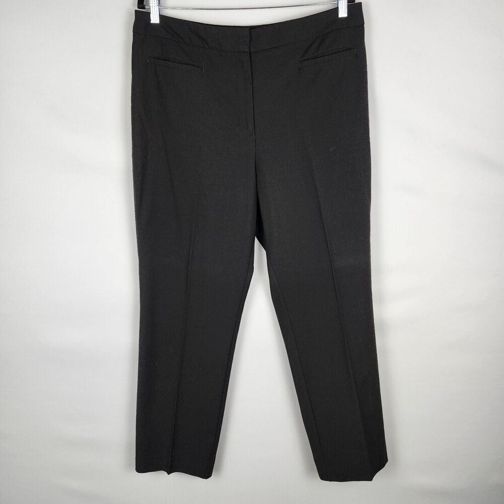Talbots Heritage Pants Women Black Ankle Slacks Office Career Classic SZ 14